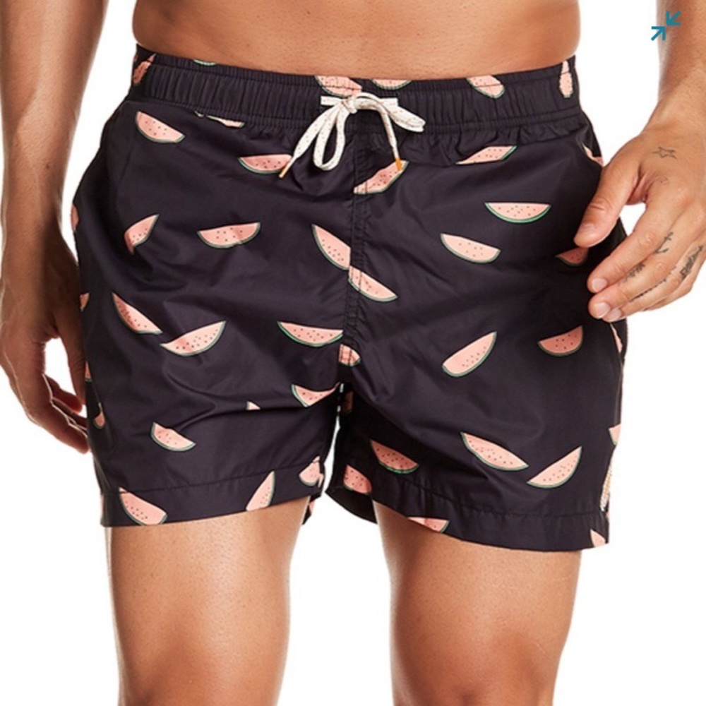 AMBSN California Melon Packable Swim Trunks Large